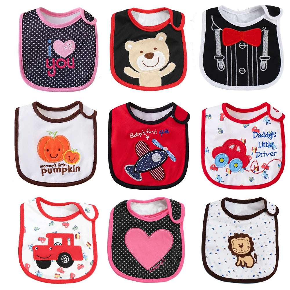 Paquete de 5 Baberos Suaves Ajustables para Bebé, Paños para Eructar para Recién Nacidos, Pañuelo Tipo Bandana para Niños y Niñas, Toalla para la Saliva
