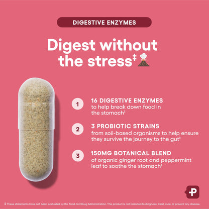 Pinknest Digestive Harmony™ – Enzimas Digestivas con Prebióticos y Probióticos