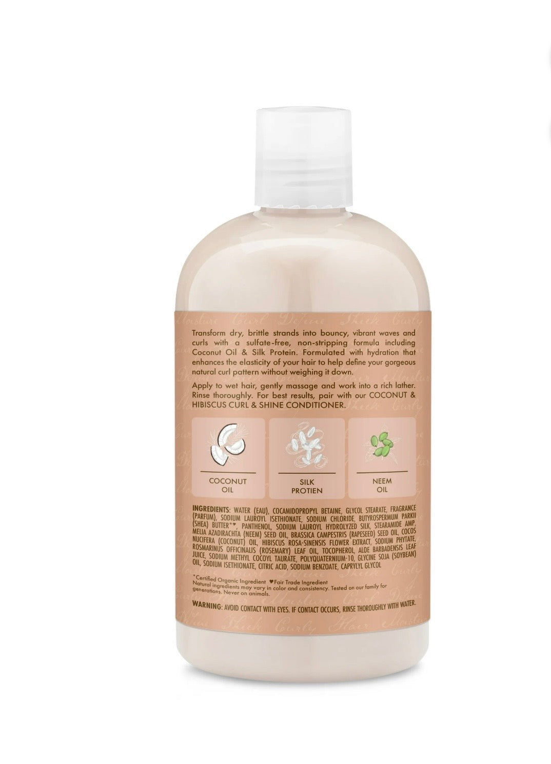 Shea Moisture Coconut & Hibiscus Curl & Shine Duo – Shampoo + Acondicionador para Rizos Definidos e Hidratados