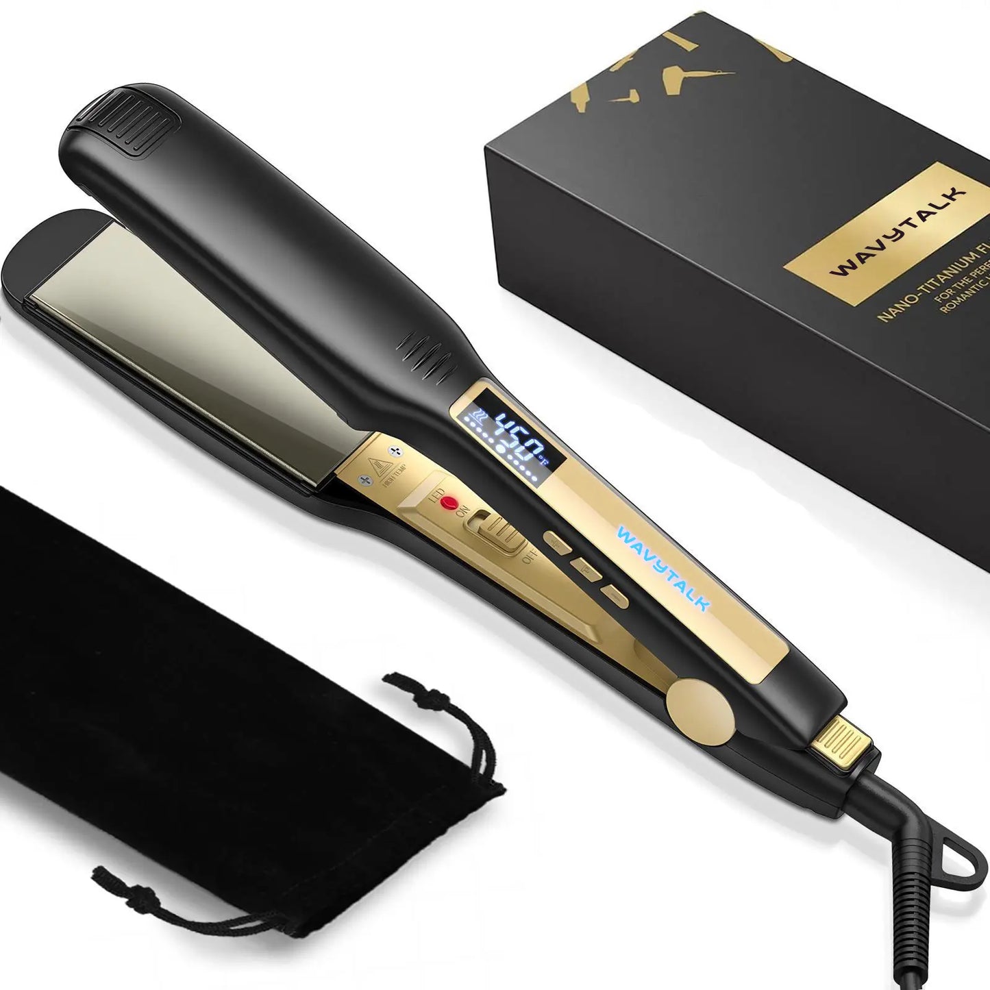 Wavytalk Hair Straightener 1.75 Inch for Effortless Straightening