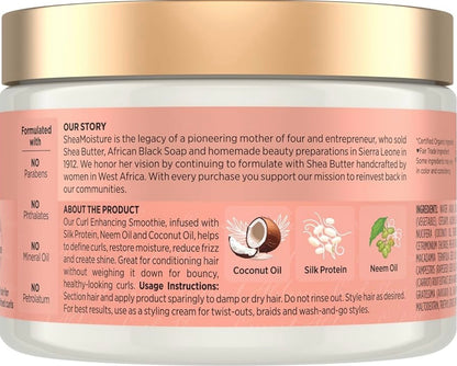 Shea Moisture Coconut & Hibiscus Curl Enhancing Smoothie – Crema Definidora e Hidratante para Rizos