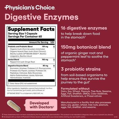 Pinknest Digestive Harmony™ – Enzimas Digestivas con Prebióticos y Probióticos