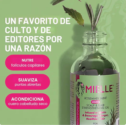 Mielle Rosemary Mint Light Scalp & Hair Strengthening Oil – Aceite Capilar Ligero con Romero y Menta