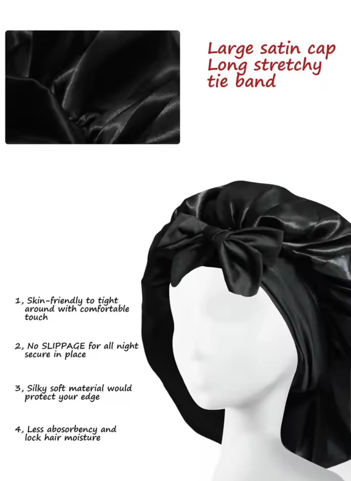 Gorro de Satín Premium PinkCurly™ con Lazo Elegante