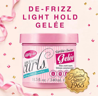Dippity-Do Girls With Curls De-Frizz Gelée – Gel Definidor Anti Frizz para Rizos