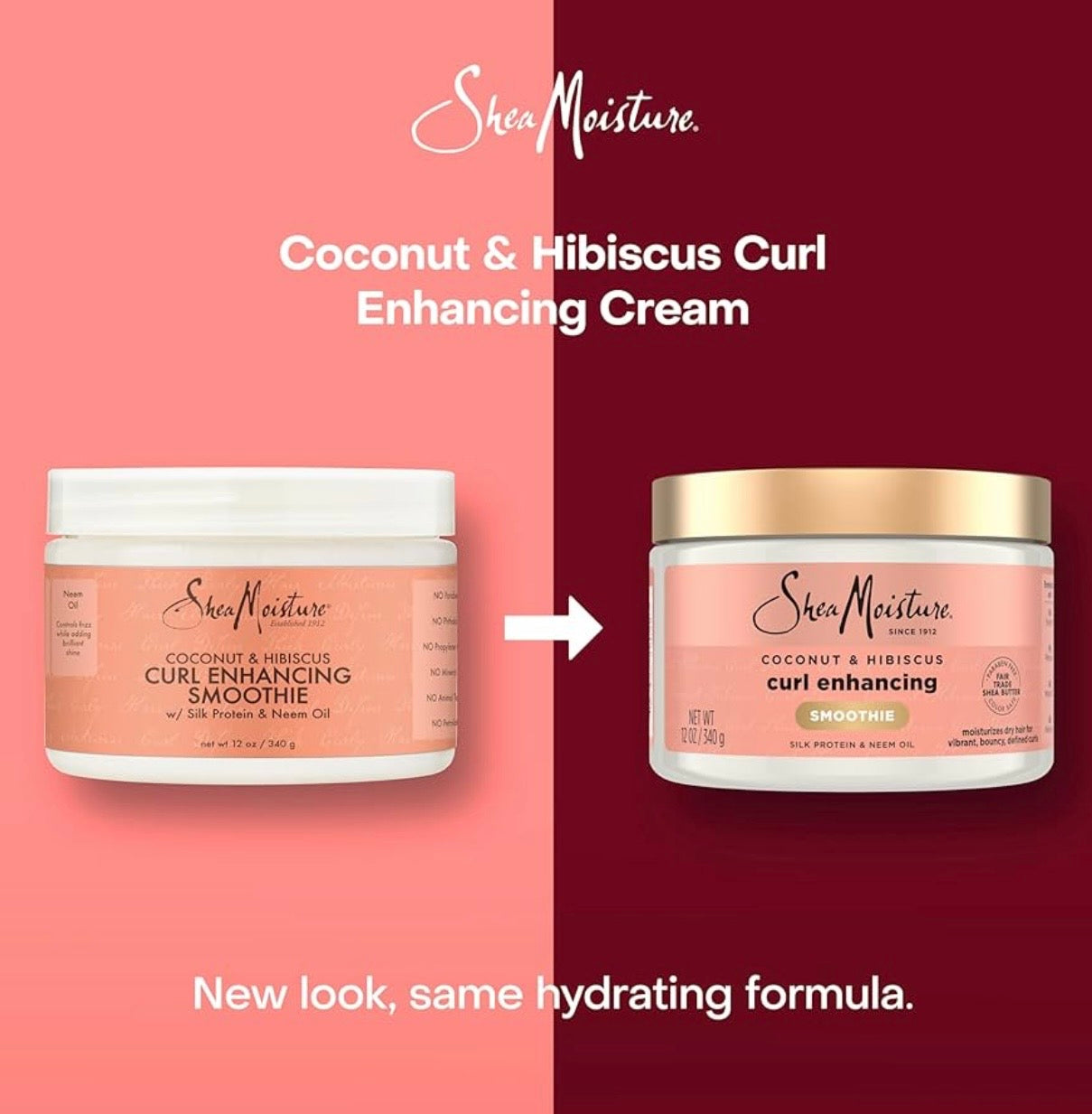 Shea Moisture Coconut & Hibiscus Curl Enhancing Smoothie – Crema Definidora e Hidratante para Rizos