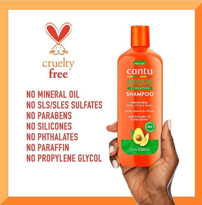 Cantu Avocado Hydrating Shampoo & Conditioner Duo – Hidratación y Suavidad para Rizos