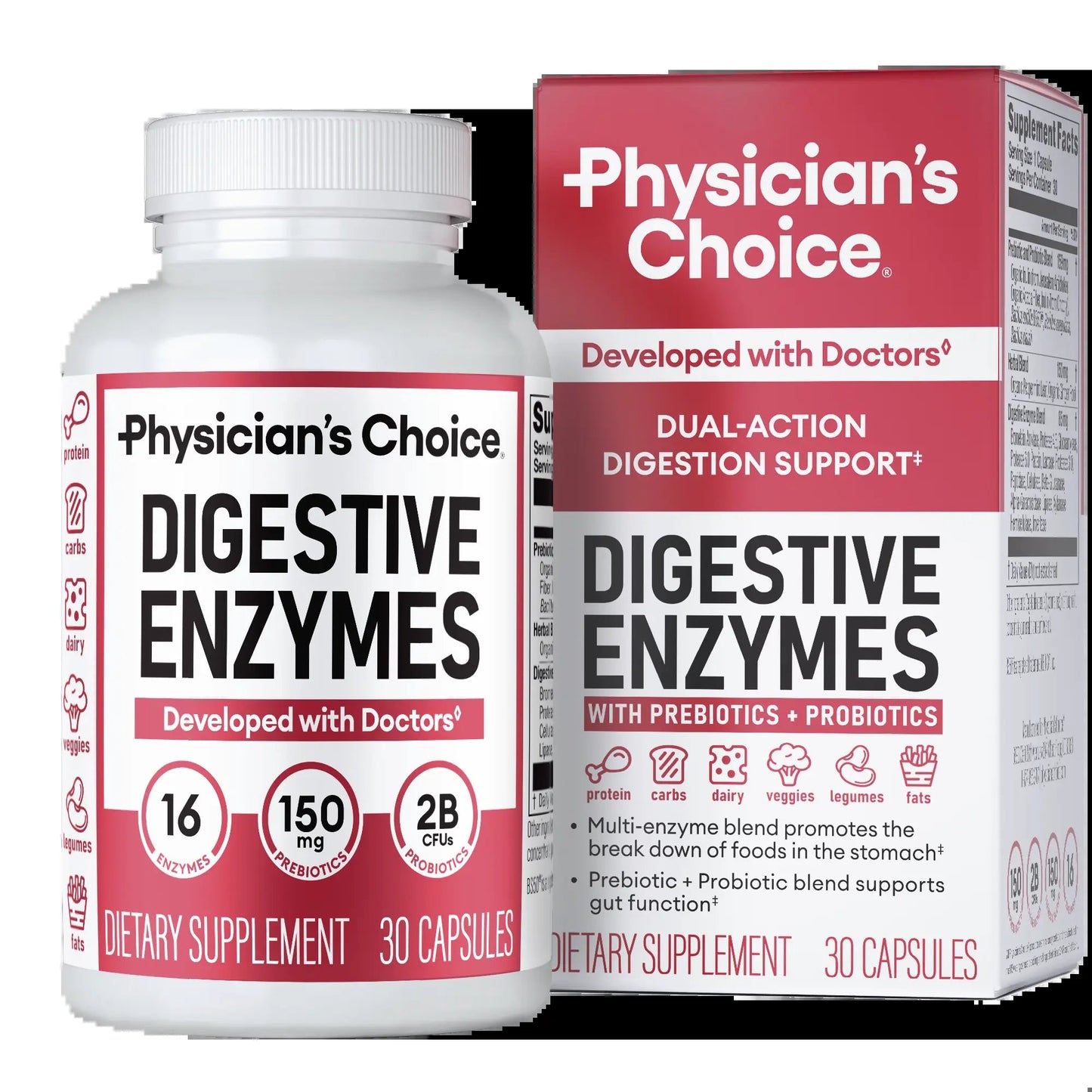 Pinknest Digestive Harmony™ – Enzimas Digestivas con Prebióticos y Probióticos
