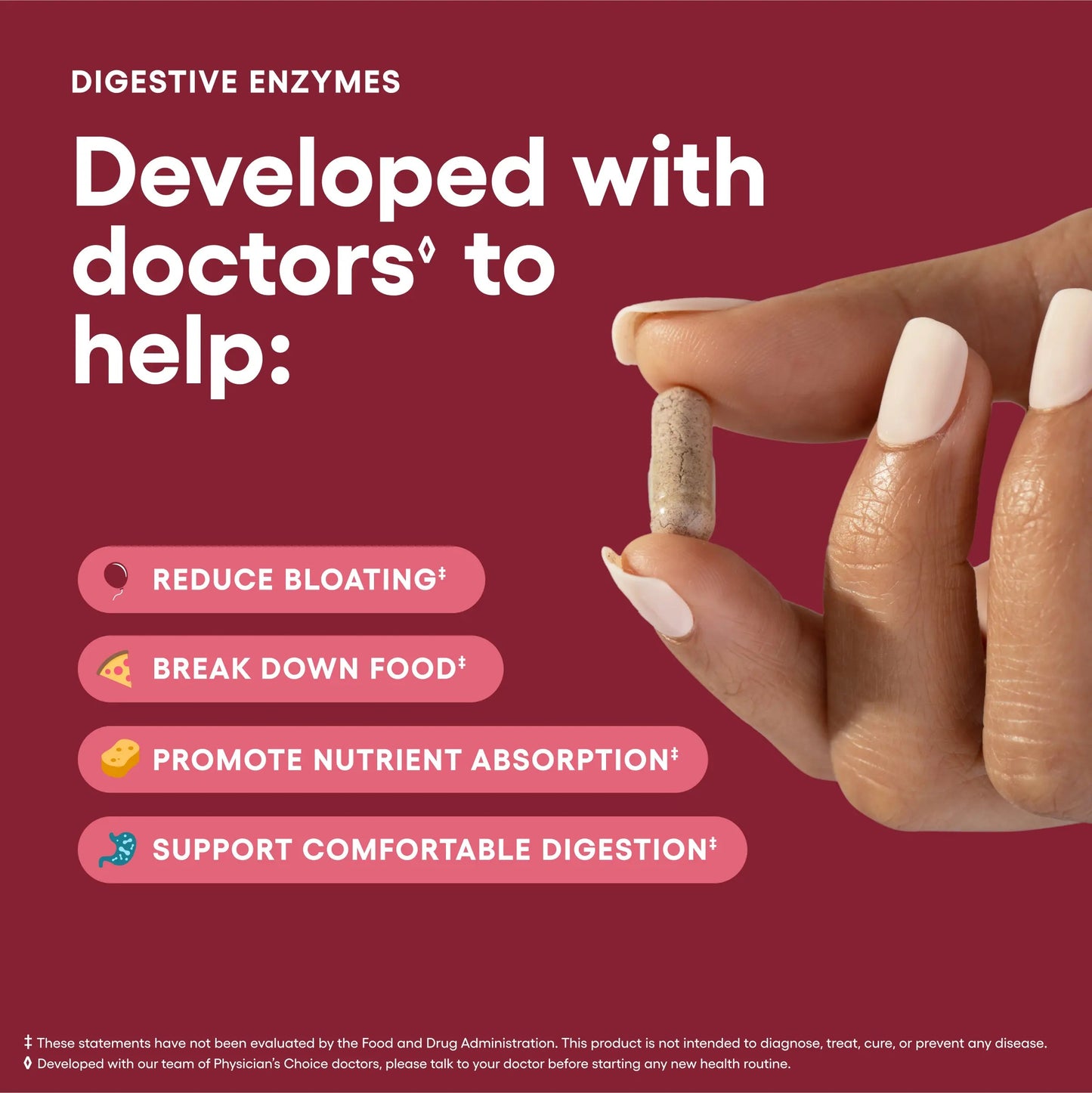 Pinknest Digestive Harmony™ – Enzimas Digestivas con Prebióticos y Probióticos