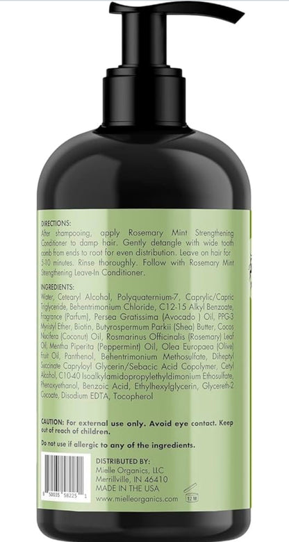 Mielle Rosemary Mint Shampoo & Conditioner Duo – Fortalece, Nutre y Revitaliza tu Cabello