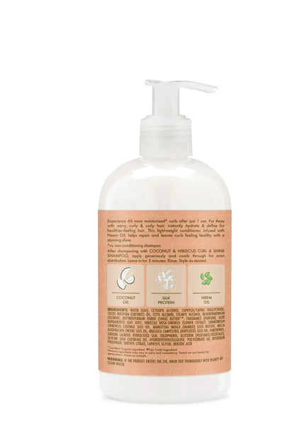 Shea Moisture Coconut & Hibiscus Curl & Shine Duo – Shampoo + Acondicionador para Rizos Definidos e Hidratados