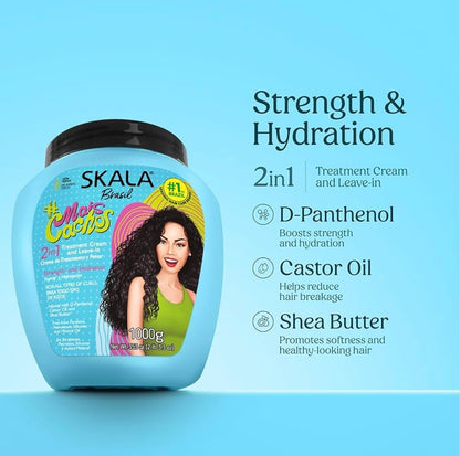 Skala Mais Cachos 2 en 1 – Crema de Tratamiento y Leave-In para Rizos