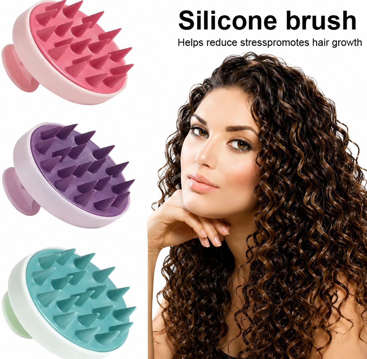 Masajeador Capilar de Silicona ScalpCare™ – Limpieza Profunda y Estimulación del Cuero Cabelludo