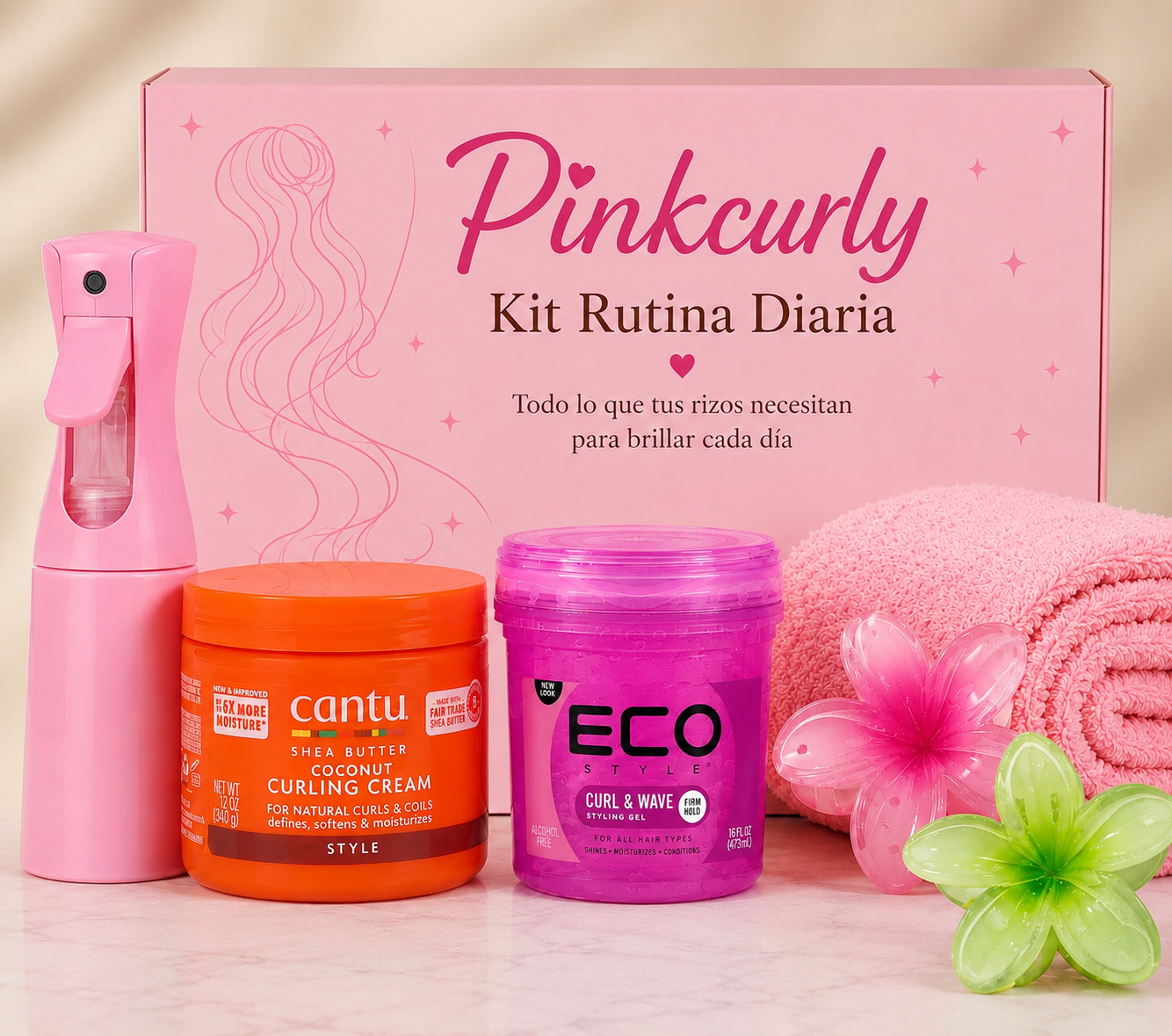 Pinkcurly™ Kit Rutina Diaria para Rizos