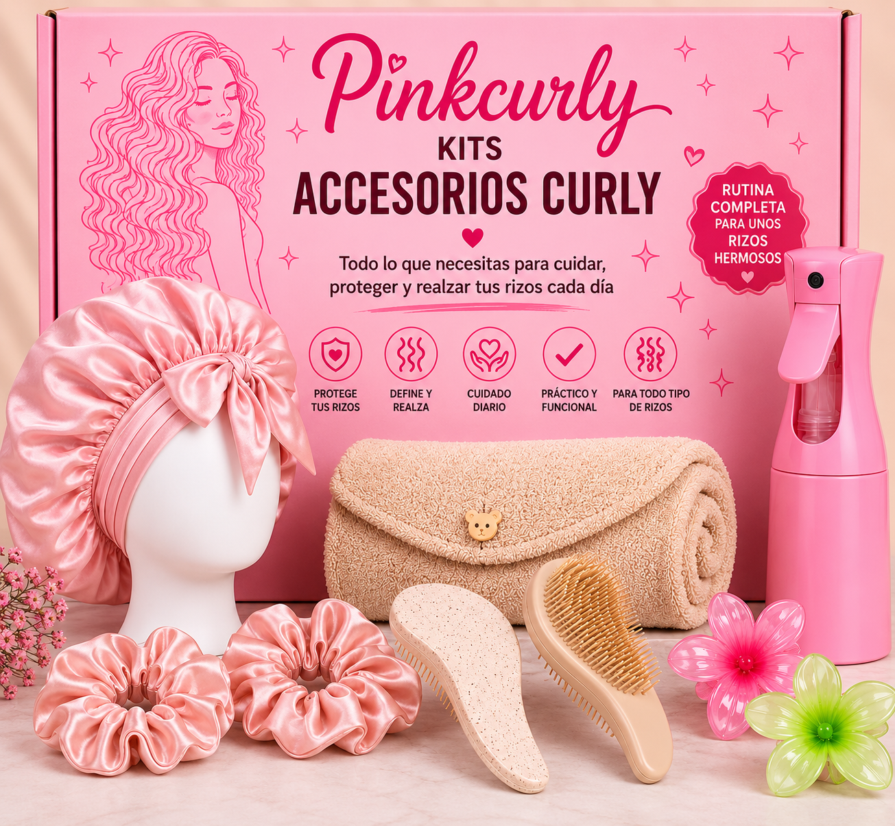 Pinkcurly™ Kit Accesorios Curly