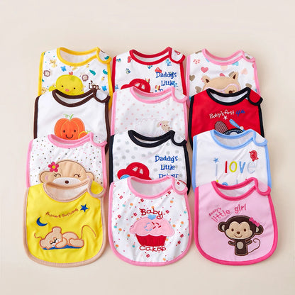 Paquete de 5 Baberos Suaves Ajustables para Bebé, Paños para Eructar para Recién Nacidos, Pañuelo Tipo Bandana para Niños y Niñas, Toalla para la Saliva