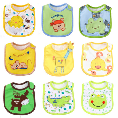 Paquete de 5 Baberos Suaves Ajustables para Bebé, Paños para Eructar para Recién Nacidos, Pañuelo Tipo Bandana para Niños y Niñas, Toalla para la Saliva