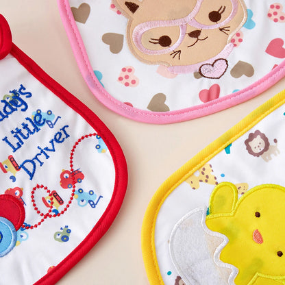 Paquete de 5 Baberos Suaves Ajustables para Bebé, Paños para Eructar para Recién Nacidos, Pañuelo Tipo Bandana para Niños y Niñas, Toalla para la Saliva