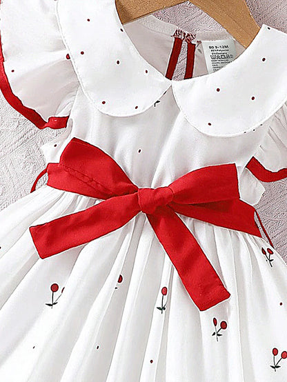 NOVEDAD DE VERANO 2025, vestido con estampado Floral para niñas, vestido de princesa transpirable para bebés de 0 a 3 años, traje fresco de manga corta