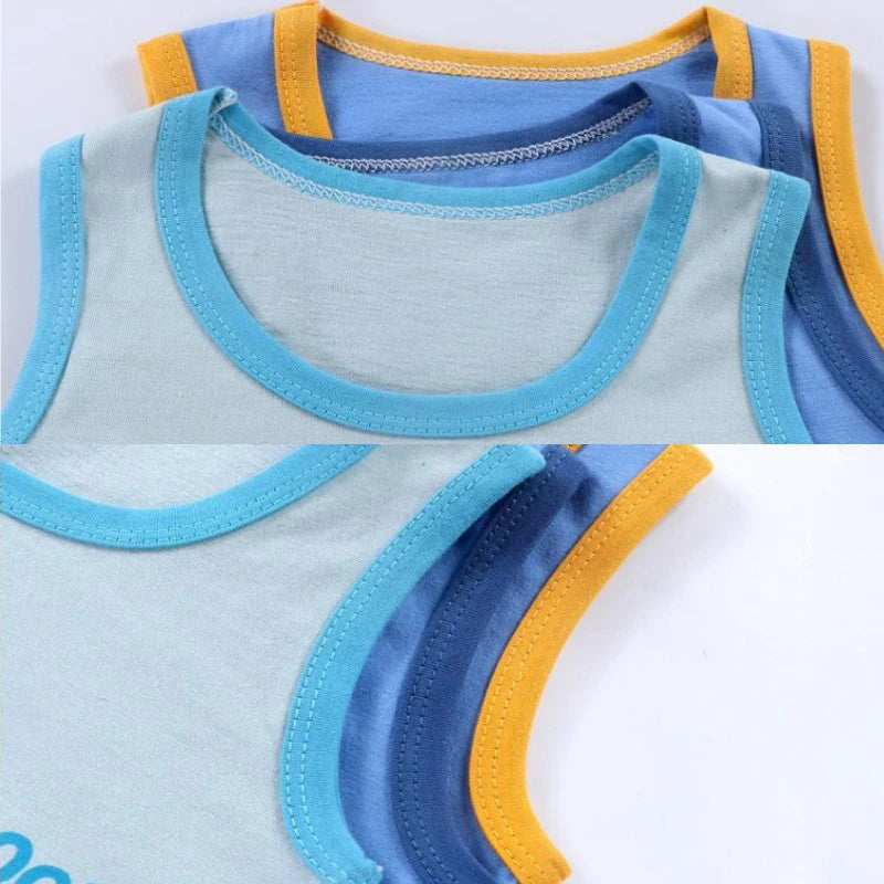 Conjunto de ropa de 2 piezas con chaleco y pantalones cortos, pijamas de León de dibujos animados, chándal informal de algodón para niños  de 1 a 6 años