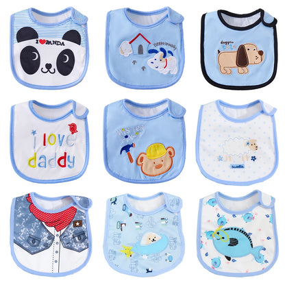 Paquete de 5 Baberos Suaves Ajustables para Bebé, Paños para Eructar para Recién Nacidos, Pañuelo Tipo Bandana para Niños y Niñas, Toalla para la Saliva